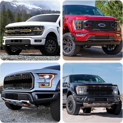 Tow Hook Covers for Ford F150 2004-2024 Bronco Base/Big Bend/Outer Banks 2021-2024 Compatible with Toyota Tundra Accessories 2017-2021|(Red) in Saudi Arabia