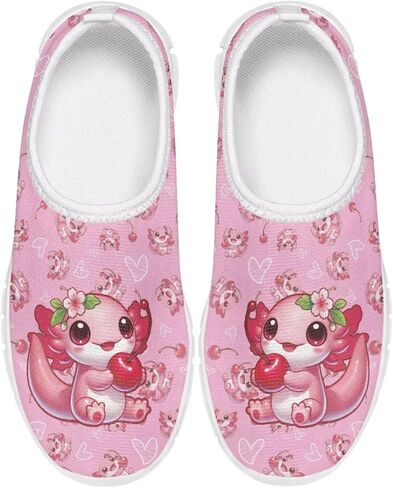 Girls Slip On Sneakers Kids Tennis Shoes Cartoon Running Athletic Shoes in Kuwait