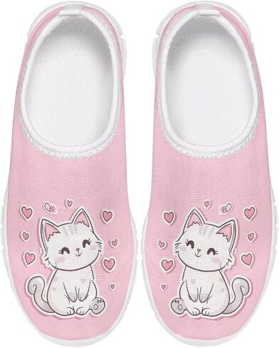Girls Slip On Sneakers Kids Tennis Shoes Cartoon Running Athletic Shoes in Kuwait