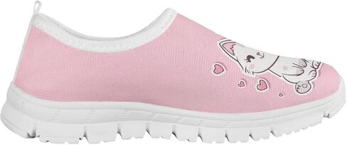 Girls Slip On Sneakers Kids Tennis Shoes Cartoon Running Athletic Shoes in Kuwait