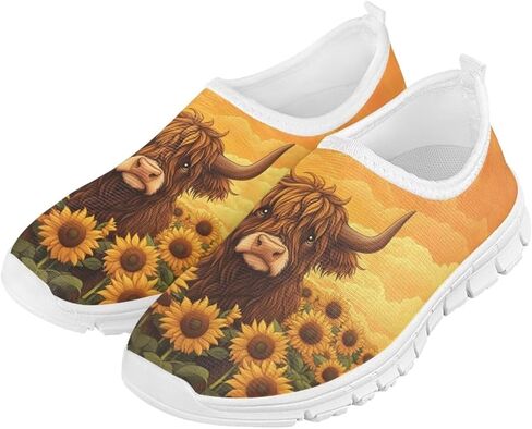 Girls Slip On Sneakers Kids Tennis Shoes Cartoon Running Athletic Shoes in Kuwait