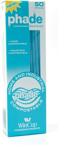 Eco-Friendly 7.75" 375 Count Jumbo Drinking Straws - Sustainable Marine Biodegradable Compostable Individually Wrapped, 1 Pack in Saudi Arabia