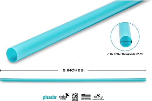Eco-Friendly 7.75" 375 Count Jumbo Drinking Straws - Sustainable Marine Biodegradable Compostable Individually Wrapped, 1 Pack in Saudi Arabia
