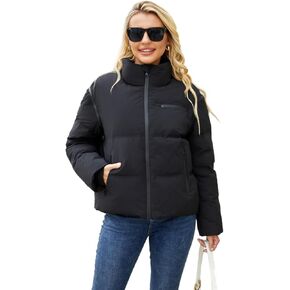 Women's Winter Down Jacket with Removable Sleeves Lightweight Vest Warm Coat with Pockets Outerwear
