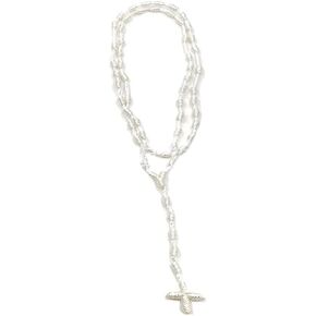 Handmade Rosary Cross Pendant Long Braided String Knotted Catholic Religion Adjustable Colorful Cord Rope Necklace Lucky Protection Keepsake Jewelry for Women Men