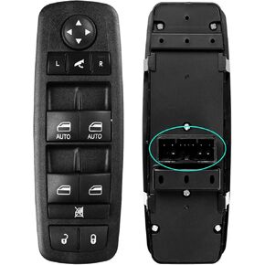 Master Power Window Control Switch for 2016-2018 Ram 1500 2500 3500, 2019-2021 Ram 1500 Classic, 2011-2012 Dodge Journey, 2012 Chrysler 300, 3+8 Pins, 56046826AE 56046826AC 56046826AD