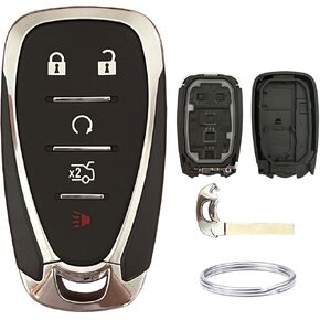 Replacement for Chevrolet Key Fob Shell Cover fits for Chevy Malibu Cruze Camaro Volt Blazer Traverse Keyless Entry Key Fob Case (5-Button)