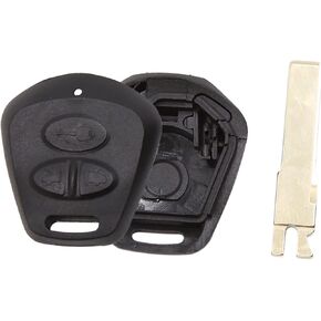 uxcell New 3 Buttons Uncut Insert Key Fob Remote Control Case Shell Replacement for Porsche Cayenne 911 996 Boxster S 986