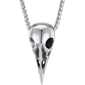 ChainsProMax Mens Viking Necklace, Arrowhead/Rune/Raven Skull Necklace for Men Nordic Jewelry-Send Gift Box in Kuwait