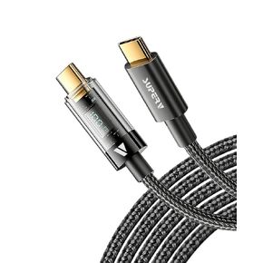 SUPERV 5 in 1 Multi Fast Charging Cable,USB Cable,Digital Display, Nylon USB A to USB Type C/Lightning/Micro USB 3.94ft,100W Fast Charging for iPhone Series, Android Series, Type-C Devices