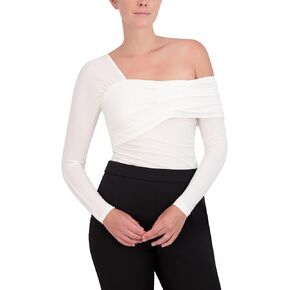 BCBGMAXAZRIA Women's Long Sleeve Asymmetrical Knit Top in Kuwait