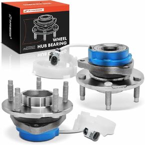 A-Premium 2 x Rear Wheel Bearing and Hub Assembly with ABS & 5-Lug Compatible with Chevrolet Corvette 1997-2008 & Cadillac XLR 2004-2008