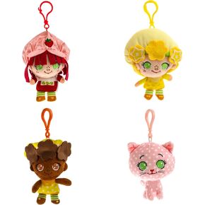 مجموعة Loyal Subjects Rainbow Brite المكونة من 4 قطع مع Rainbow Brite وTwink وStarlite وPuppy Brite ومشابك ظهر قطيفة مقاس 10.16 سم