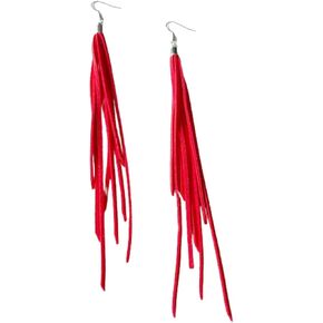 أقراط جلدية شرابة البوهيمي شرابة هامش استرخى أقراط بوهو اليدوية جلدية ريشة طويلة الشرابة أقراط مجوهرات الغربية للنساء in Kuwait