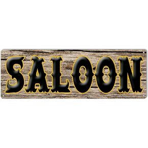 eedee Saloon Funny Novelty Metal Tin Sign Retro Wall Decor for Home Gate Garden Bars Restaurants Cafes Office Store Pubs Club Vintage Sign Gift 6" x 16"