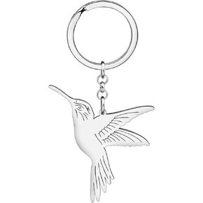 Stainless Steel Cute Hummingbird Keychain Charms Gifts For Women Bird Lovers Purse Car Backpack Key Rings Fun Jewelry