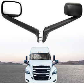 Hood Mirror Replacement for Freightliner Cascadia 2018+,Semi Trucks Freightliner Cascadia Accessories, Black,Driver and Passenger Side，Electric with Heater