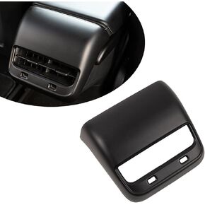 Black AC Vent Cover Rear Center Console Air Vent Covers Car Rear Armrest Box Air Conditioning Vent Outlet Trim Frame for Tesla Model 3 & Model Y, Interior Accessories