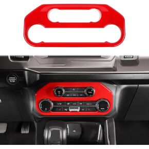 for Ford Bronco 2021 2022 2023 2024 Center Console Air Conditioning Panel Cover Interior Accessories (1pc,ABS,Carbon Fiber Black)