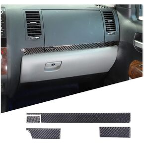 Co-Pilot Compartment Lower Panel Sticker Trim for Toyota Tundra 2007-2013 Center Consoles Accessories, HIRUFAIT Real Carbon Fiber Automotive Interior Decorative Cover