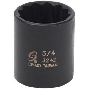 Sunex 324z 3/8-Inch Drive 3/4-Inch 12-Point SAE Standard Impact Socket