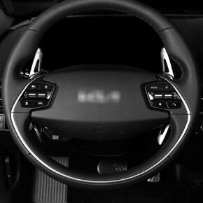 YOUTOOCAR Steering Wheel Accessories Shift Paddle Shifter Extension Aluminum Alloy Trim Cover Compatible with Kia EV6 Kia NIRO EV Accessories (Red)
