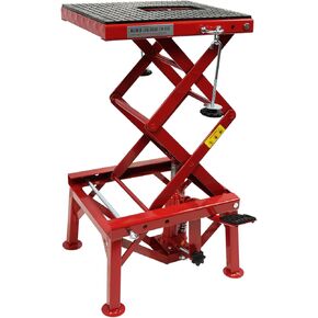 Hydraulic Motorcycle Lift Jack, GARVEE 300 LBS Capacity Steel ATV Lift Stand Hoist, Portable Motorcycle Bike ATV UTV Lift Table Jack Hoist Stand
