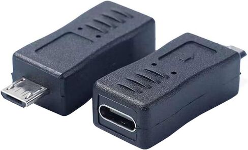 USB C to Micro USB Adapter, 2 Pack USB Type C Male to Micro USB Female Converter Adapter Suitable for Phone and Tablet (TypeC Male/Micro Female) in Kuwait
