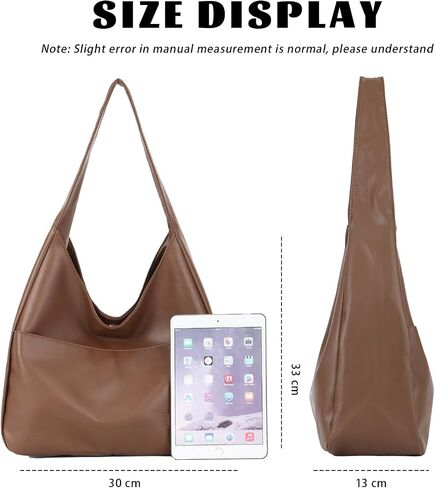 Lanpet Hobo Bag for Women, Vegan Leather Tote Bag Shoulder Bags Stylish Casual Trendy Large Capacity Handbags in Saudi Arabia