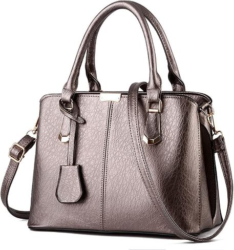 Purses and Handbags for Women Fashion Ladies PU Leather Top Handle Satchel Shoulder Tote Bags in Kuwait