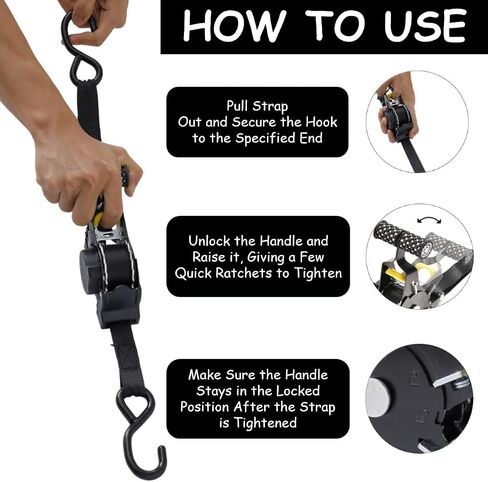 Retractable Ratchet Straps, 2 Pack (1in X 10ft), Heavy Duty Tie Down Ratchet Straps Self Retractable. 896lb Max Break Strength. Ideal for Moving, Securing Cargo.[v2 Black/Grey x 2pack] in Saudi Arabia