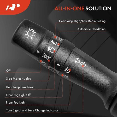 A-Premium Turn Signal Switch, Headlight Dimmer (Auto), Parking/Fog Light Multifunction Switch Lever Compatible with Hyundai Elantra 2011-2012, Sonata 2011 2013, Kia Sorento 2011-2013 in Saudi Arabia