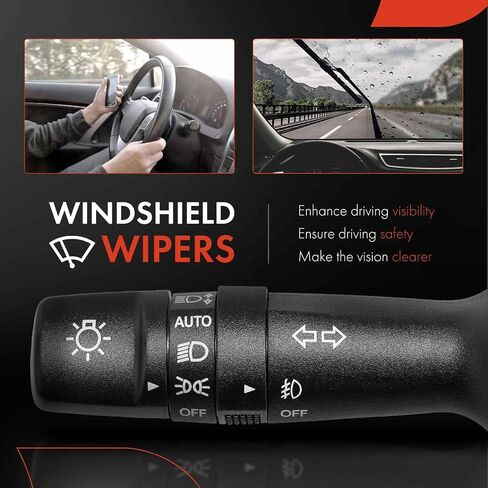 A-Premium Turn Signal Switch, Headlight Dimmer (Auto), Parking/Fog Light Multifunction Switch Lever Compatible with Hyundai Elantra 2011-2012, Sonata 2011 2013, Kia Sorento 2011-2013 in Saudi Arabia