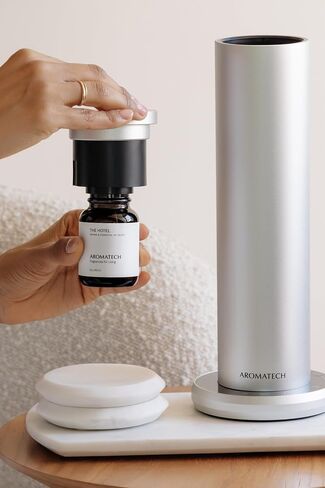 AromaTech New AroMini BT Plus Scent Diffuser w/Bluetooth – Cold-Air Diffusion Scent Machine for Home, Office, Hotel, Spa – Nebulizing Diffusion System for Essential Oil Blends – Black in Kuwait