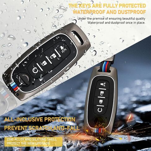 Compatible with 2023 2024 Nissan Rouge Pathfinder Key Fob Cover 2024 Sentra Key Fob Cover 5 Buttons,2023 2024 Rouge Pathfinder Key Fob Case,Metal Shell & Soft Silicone Protection(Gray) in Saudi Arabia