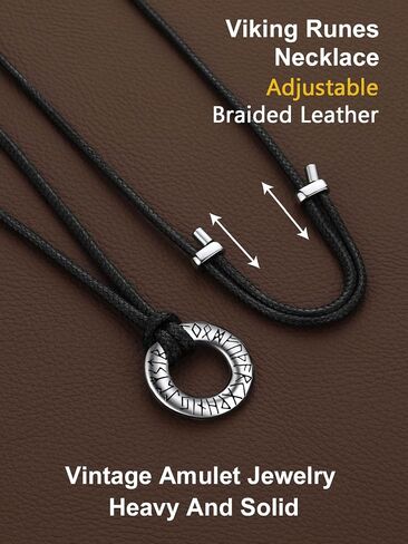 ChainsProMax Mens Viking Necklace, Arrowhead/Rune/Raven Skull Necklace for Men Nordic Jewelry-Send Gift Box in Saudi Arabia