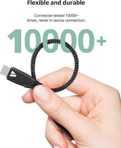 SUPERV 5 in 1 Multi Fast Charging Cable,USB Cable,Digital Display, Nylon USB A to USB Type C/Lightning/Micro USB 3.94ft,100W Fast Charging for iPhone Series, Android Series, Type-C Devices in Saudi Arabia