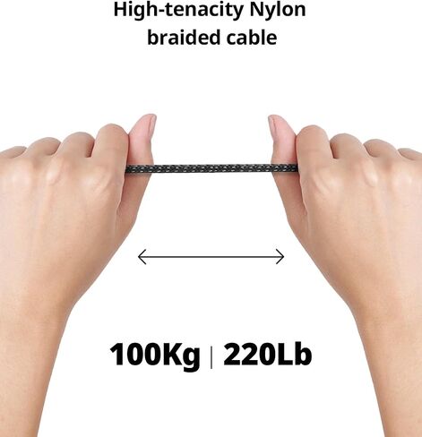 SUPERV 5 in 1 Multi Fast Charging Cable,USB Cable,Digital Display, Nylon USB A to USB Type C/Lightning/Micro USB 3.94ft,100W Fast Charging for iPhone Series, Android Series, Type-C Devices in Saudi Arabia