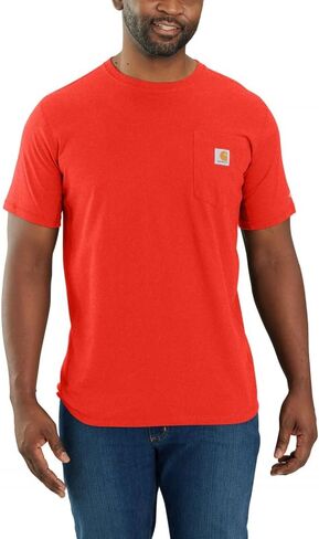 Carhartt Men's Force Relaxed Fit Midweight Short-Sleeve Pocket T-Shirt, Aventurine in Saudi Arabia