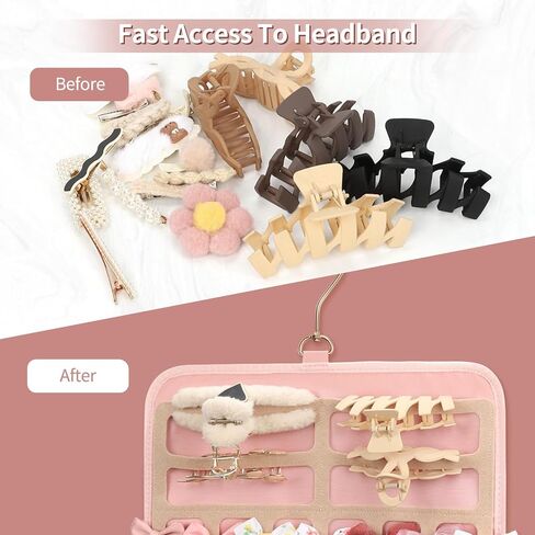 Ethereal Hanging Claw Clip Organizer for Girls/Women with Hanger Metal Hooks, Claw Clip Organizer, Wall Hanging for Girl Room in Kuwait