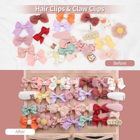 Ethereal Hanging Claw Clip Organizer for Girls/Women with Hanger Metal Hooks, Claw Clip Organizer, Wall Hanging for Girl Room in Kuwait