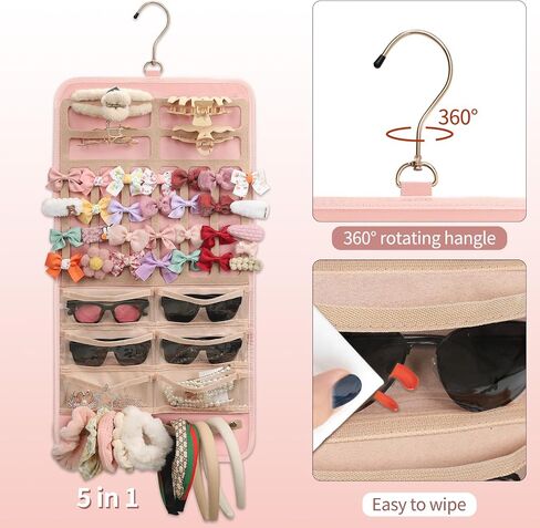 Ethereal Hanging Claw Clip Organizer for Girls/Women with Hanger Metal Hooks, Claw Clip Organizer, Wall Hanging for Girl Room in Kuwait