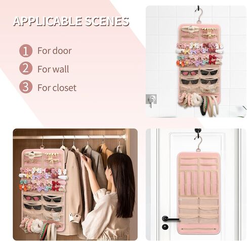 Ethereal Hanging Claw Clip Organizer for Girls/Women with Hanger Metal Hooks, Claw Clip Organizer, Wall Hanging for Girl Room in Kuwait