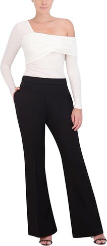 BCBGMAXAZRIA Women's Long Sleeve Asymmetrical Knit Top in Kuwait