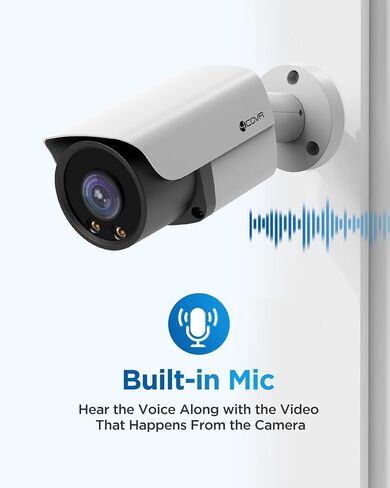 4K PoE IP Security Bullet Camera Outdoor, 8MP UltraHD Wired Camera with Dual Lights Full-Color Night Vision, Two-Way Talk, AI Person/Vehicle Detection, Up to 256GB microSD Card, LY37YX8MA in Saudi Arabia