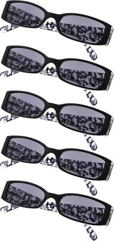 5-Pack Ladies Floral Design Temples Reading Glasses for Women Includes Sunshine Readers in Kuwait