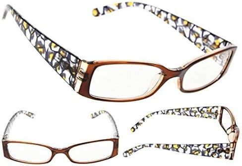 5-Pack Ladies Floral Design Temples Reading Glasses for Women Includes Sunshine Readers in Kuwait