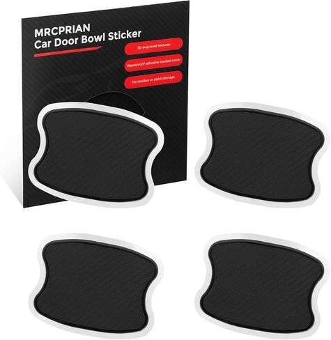Car Door Handle Protector, 4PCS 3D Carbon Fiber Door Handle Cover for Universal Car Door Protector (M Handle Protector) in Saudi Arabia