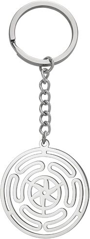 TEAMER Hekate Wheel Keychain Stainless Steel Hecate's Wheel Keychain Wicca Wheel of Hekate Goddess Amulet Jewelry for Women in Saudi Arabia