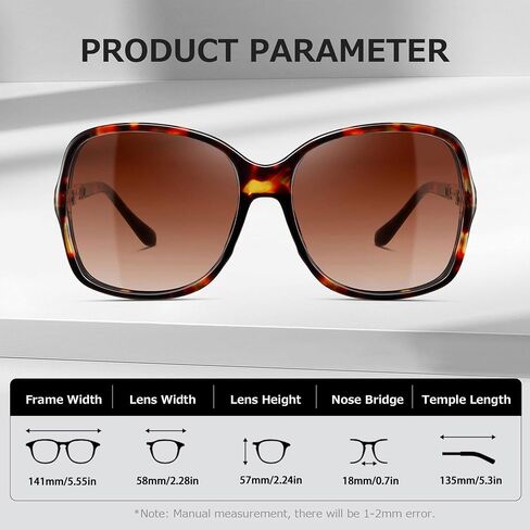 Oversized Sunglasses Womens Trendy Big Square Large Frame Sun Glasses Ladies Shades UV Protection CL144 in Saudi Arabia
